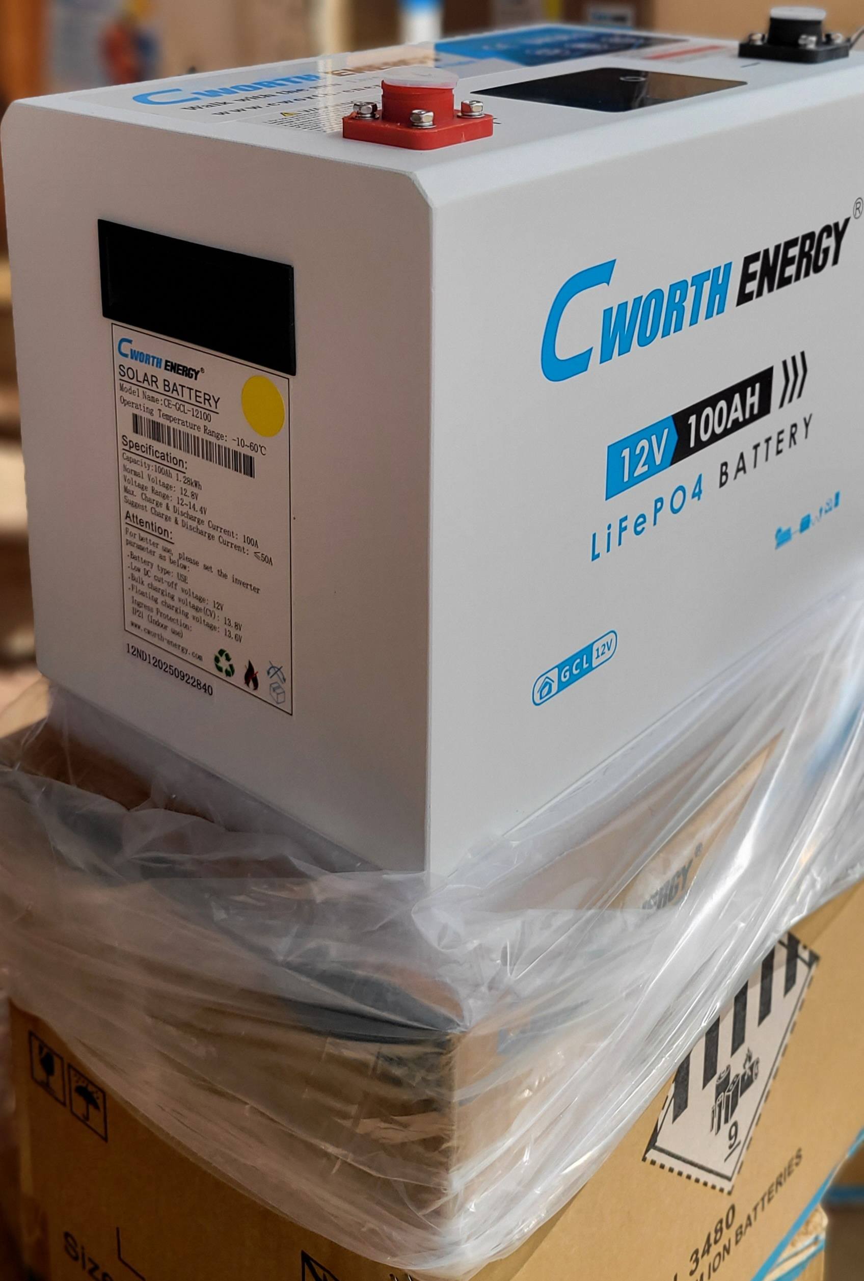 CWORTH 12V 1.28KWH LITHIUM ION BATTERY (CE-GCL-12100)