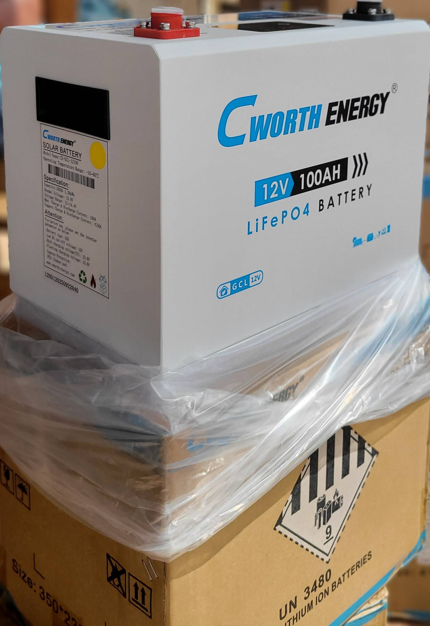 CWORTH 12V 1.28KWH LITHIUM ION BATTERY (CE-GCL-12100)